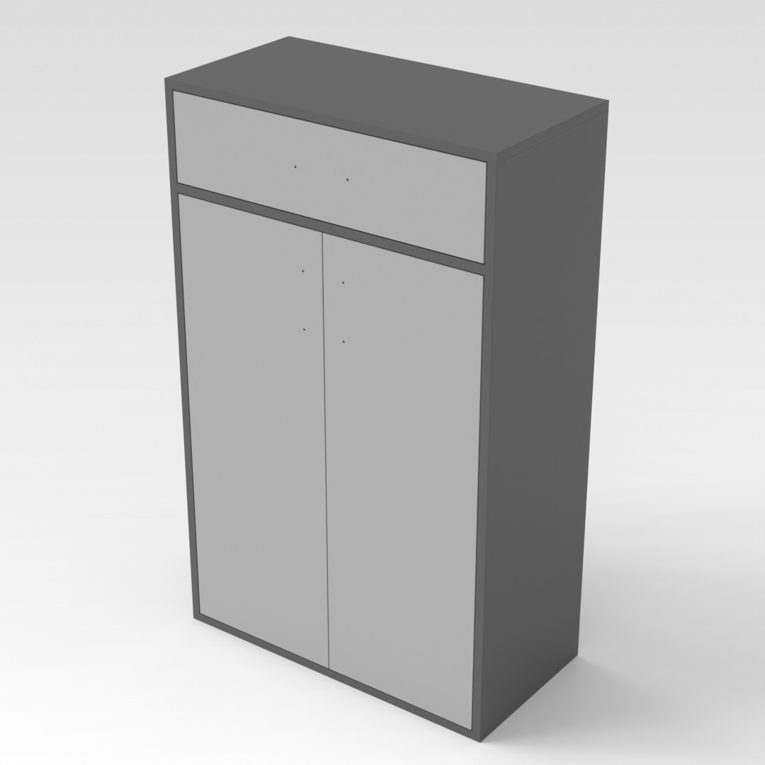 Sky Gray & Light Gray Shoe Cabinet
