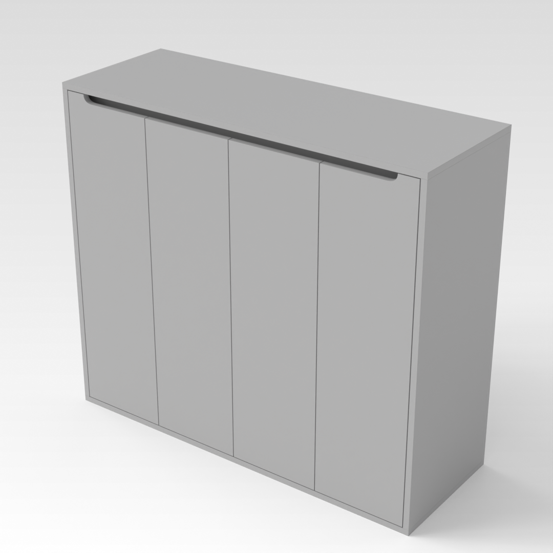 Light Gray Shoe Cabinet