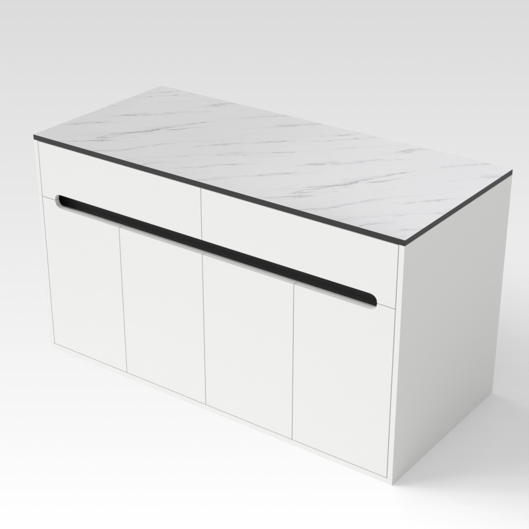 Warm White & Black Shoe Cabinet