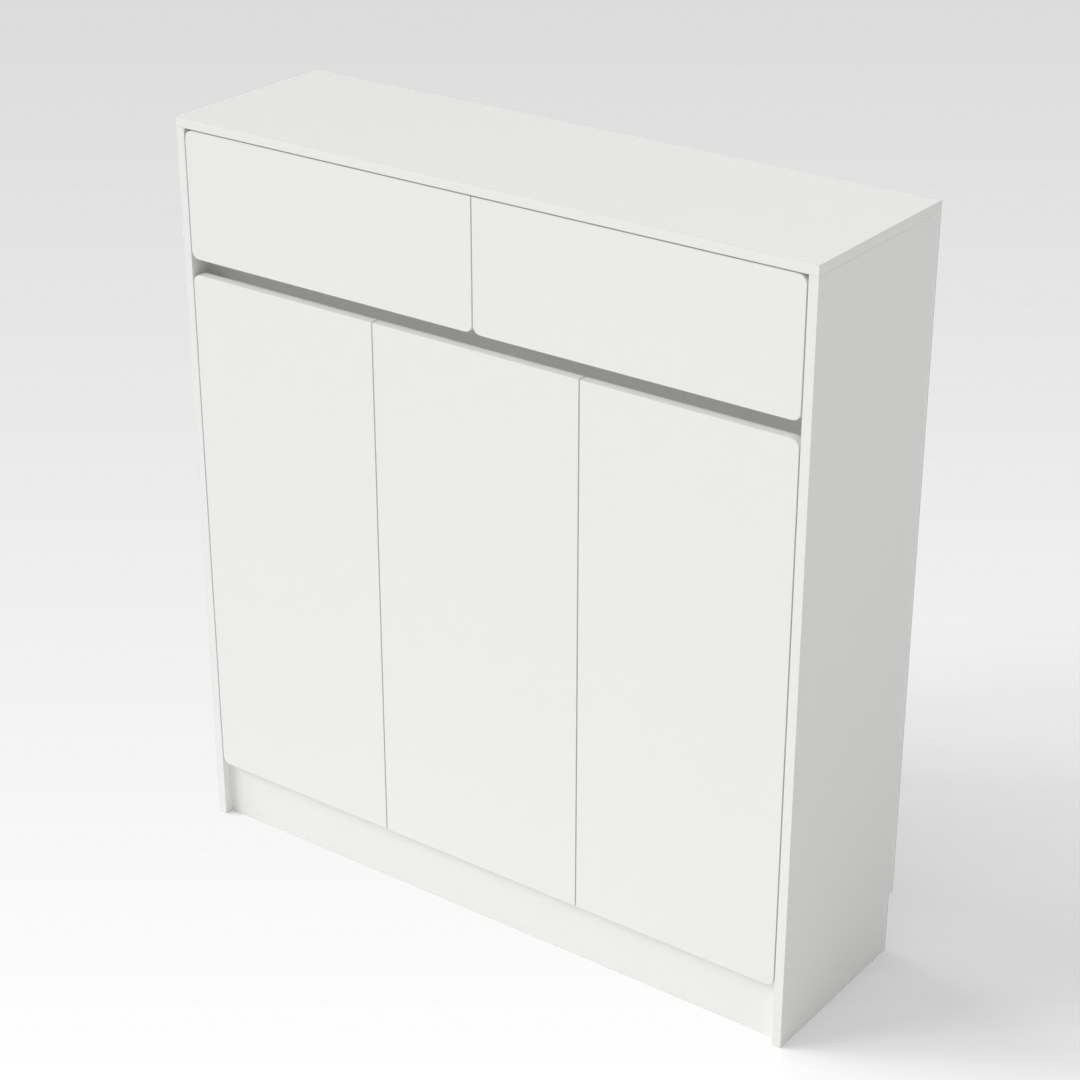 Warm White Shoe Cabinet