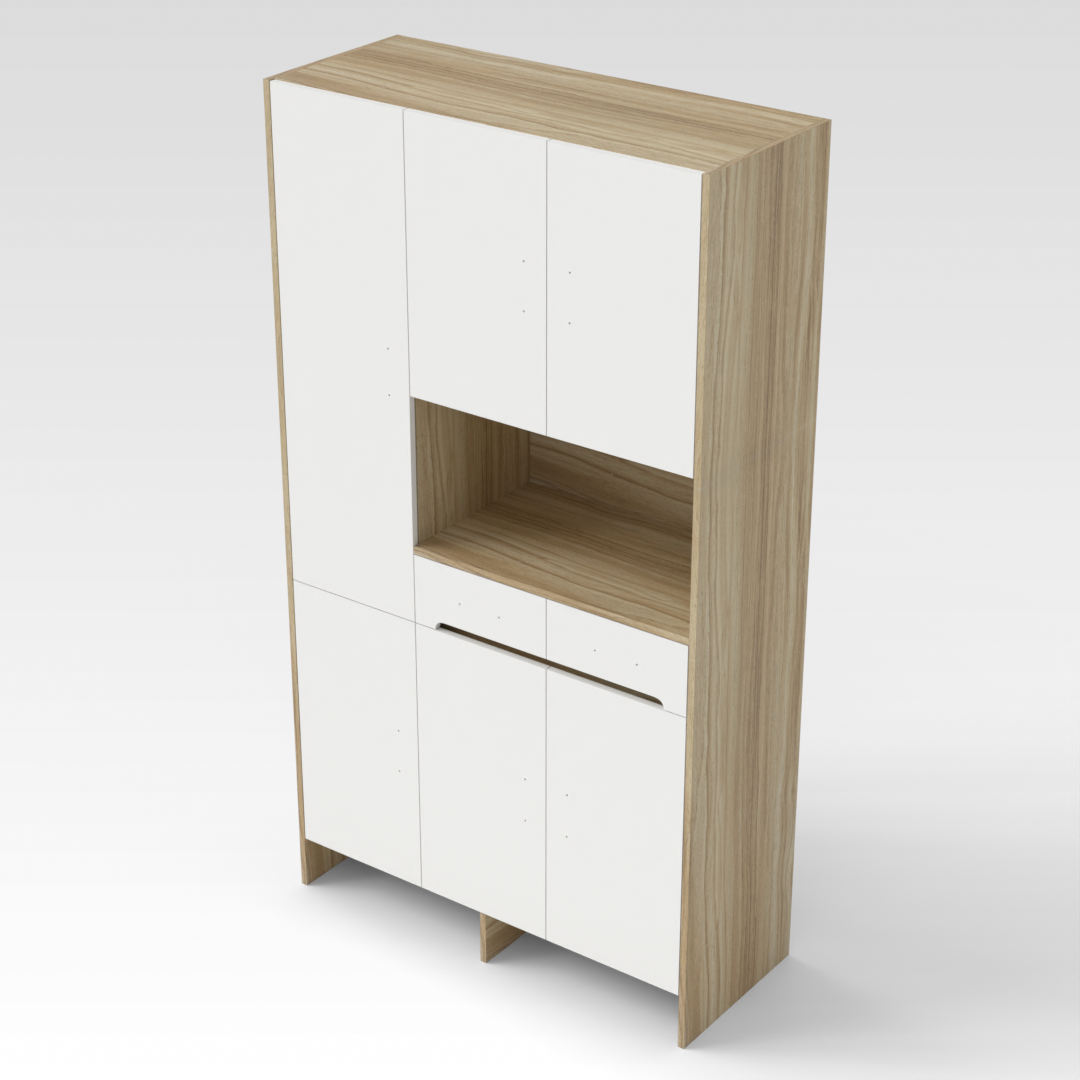 Country Oak & Warm White Shoe Cabinet