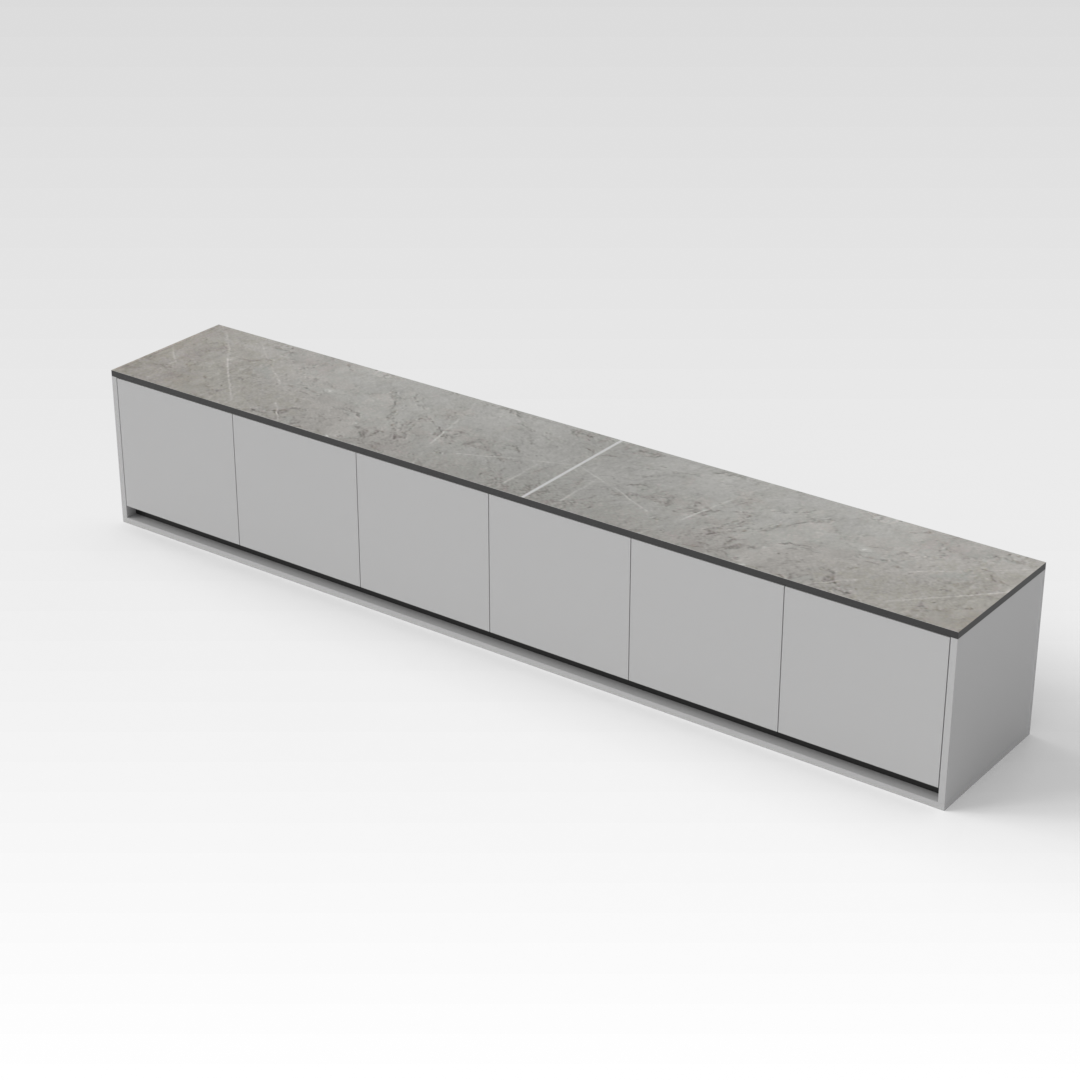 Light Gray & Black Shoe Cabinet