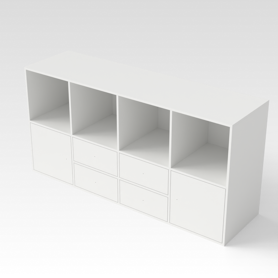 Warm White Bookcase