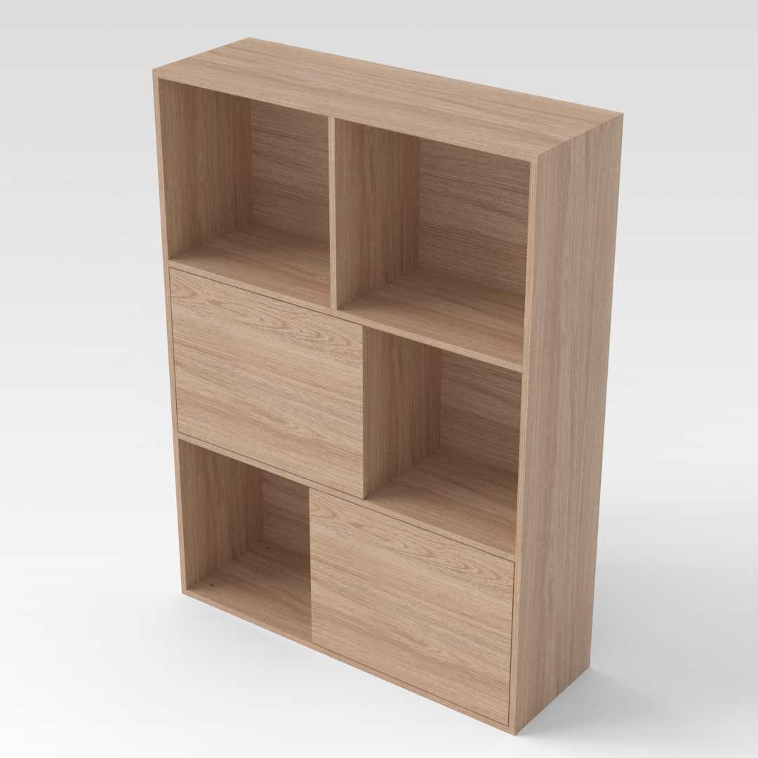 Breeze Natural Wood Bookshelf