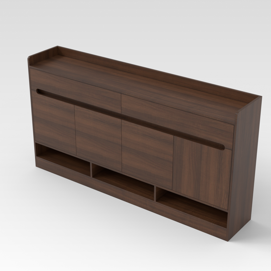 Prairie Oak Shoe Cabinet