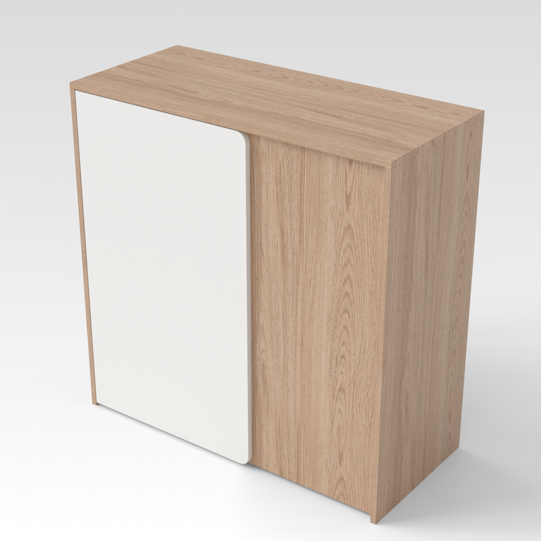Breeze Natural Wood & Warm White Sideboard