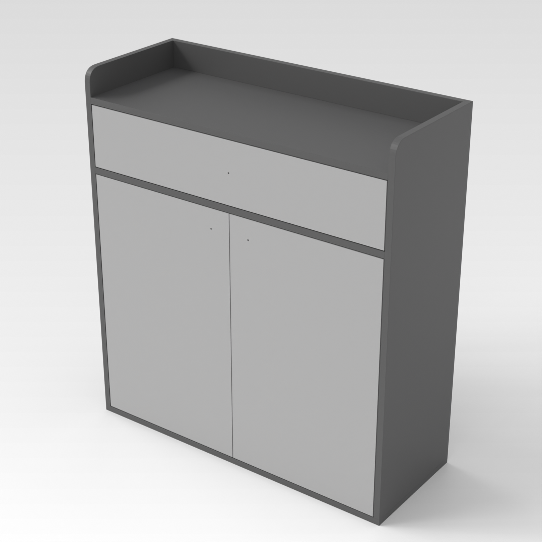 Sky Gray & Light Gray Shoe Cabinet