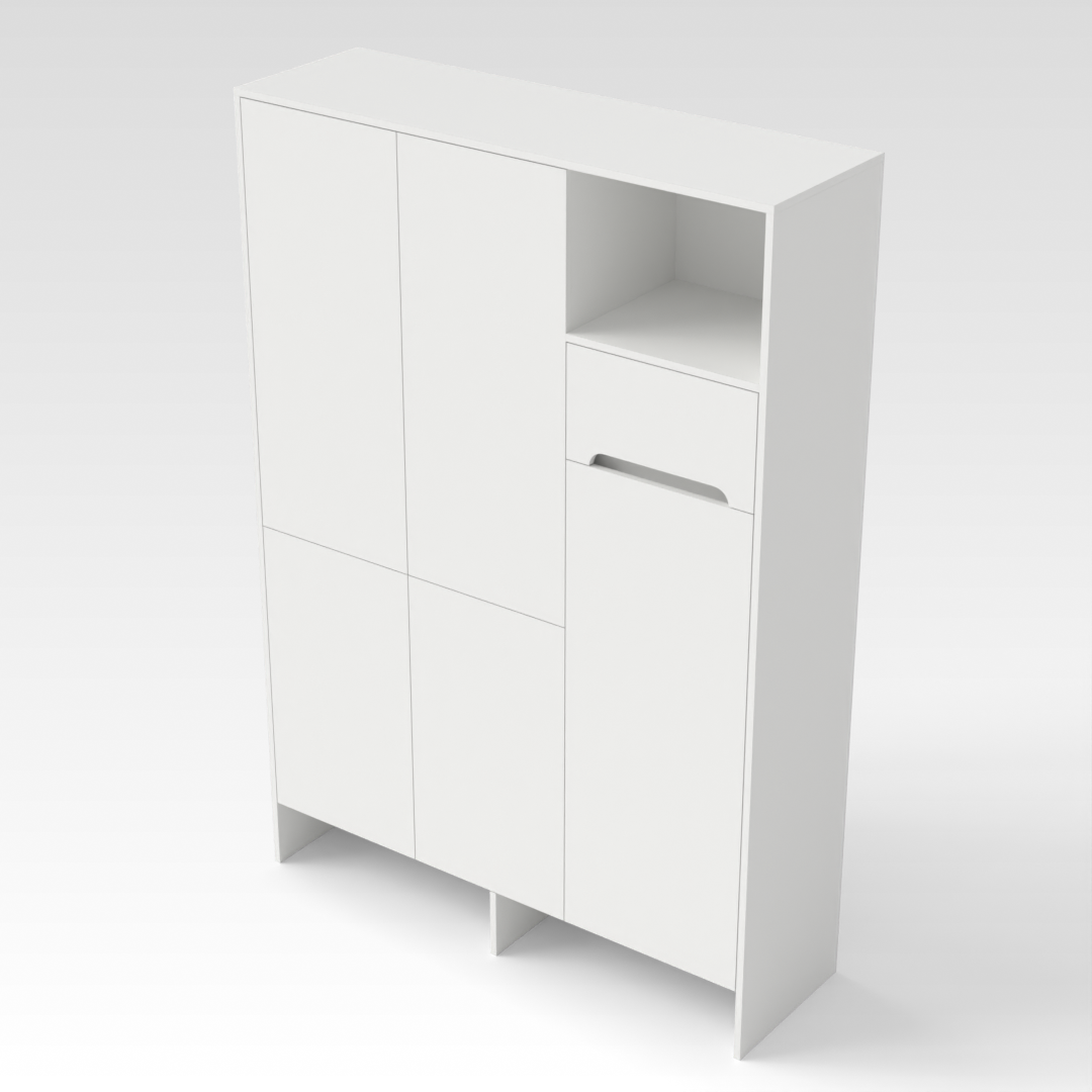 Warm White Shoe Cabinet