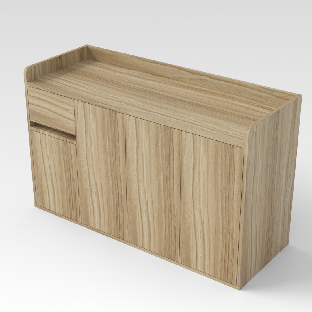 Country Oak Shoe Cabinet