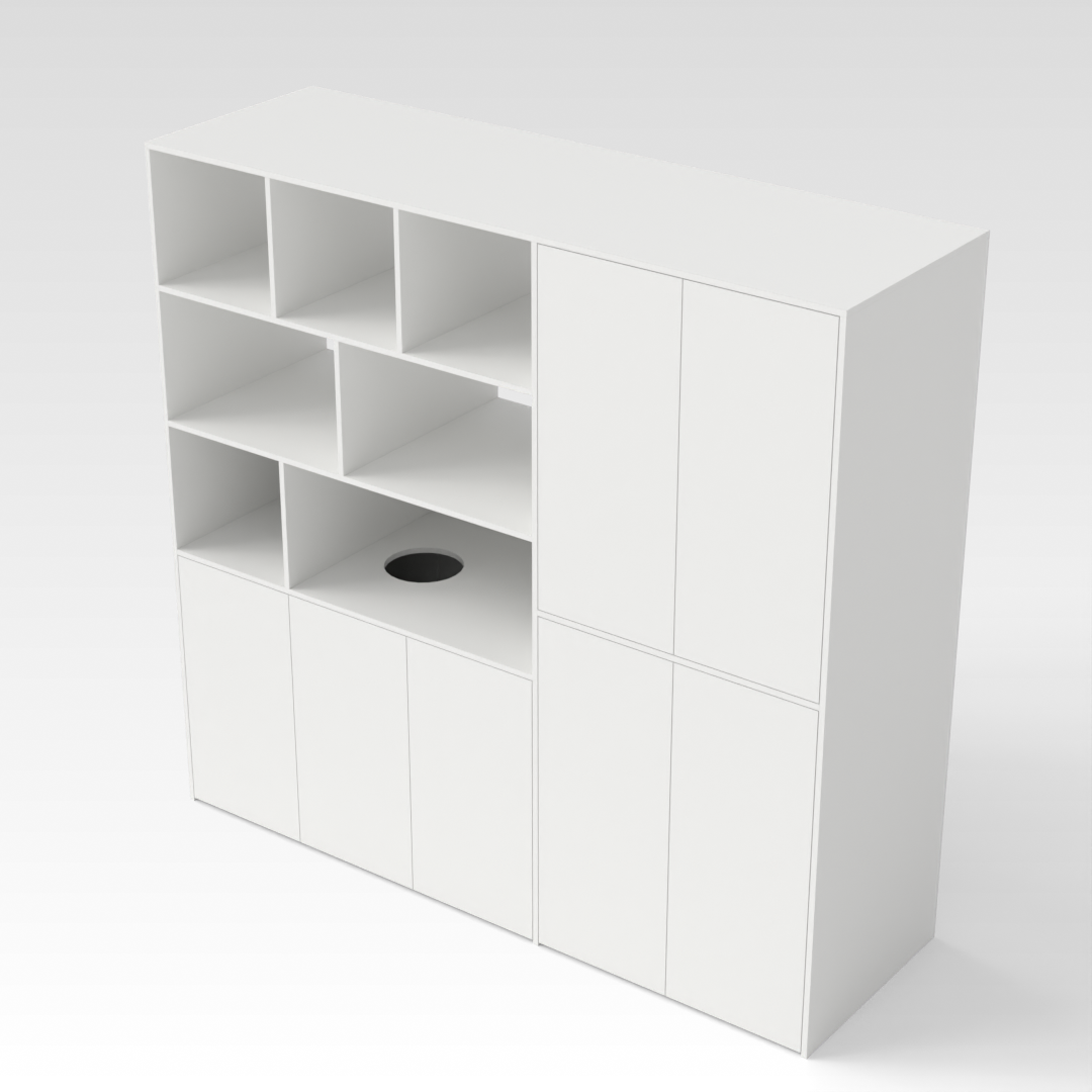 Warm White Shoe Cabinet