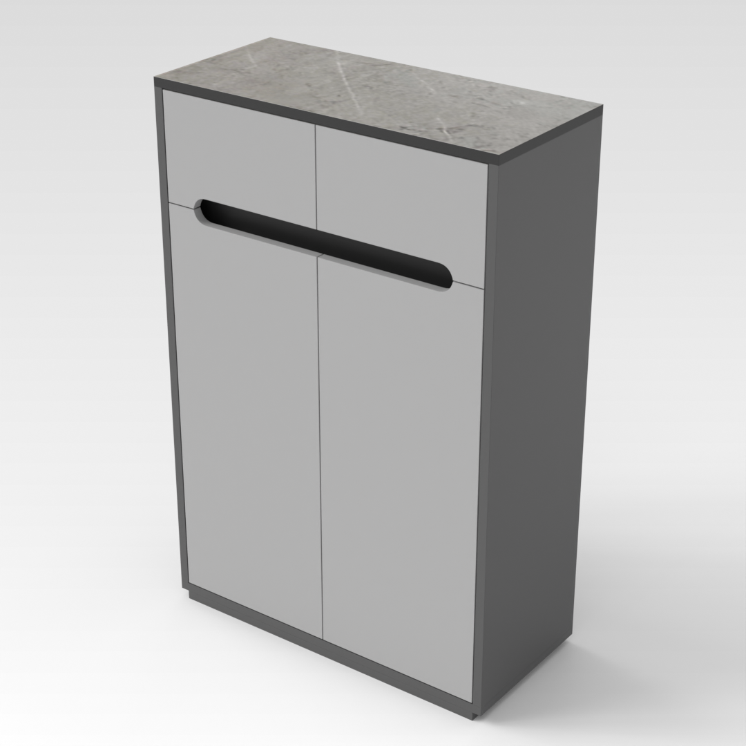 Sky Gray & Light Gray Shoe Cabinet