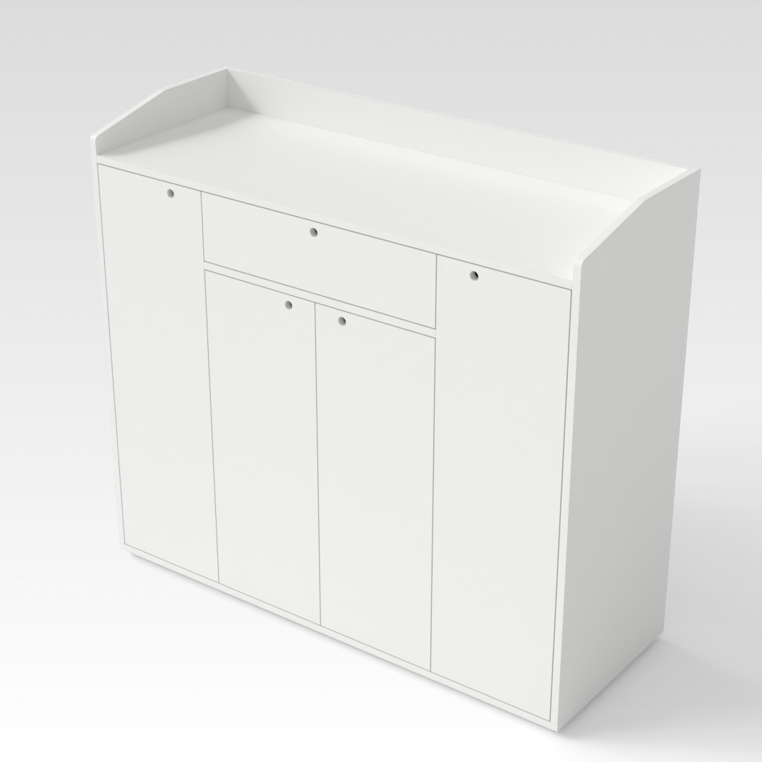 Warm White Shoe Cabinet