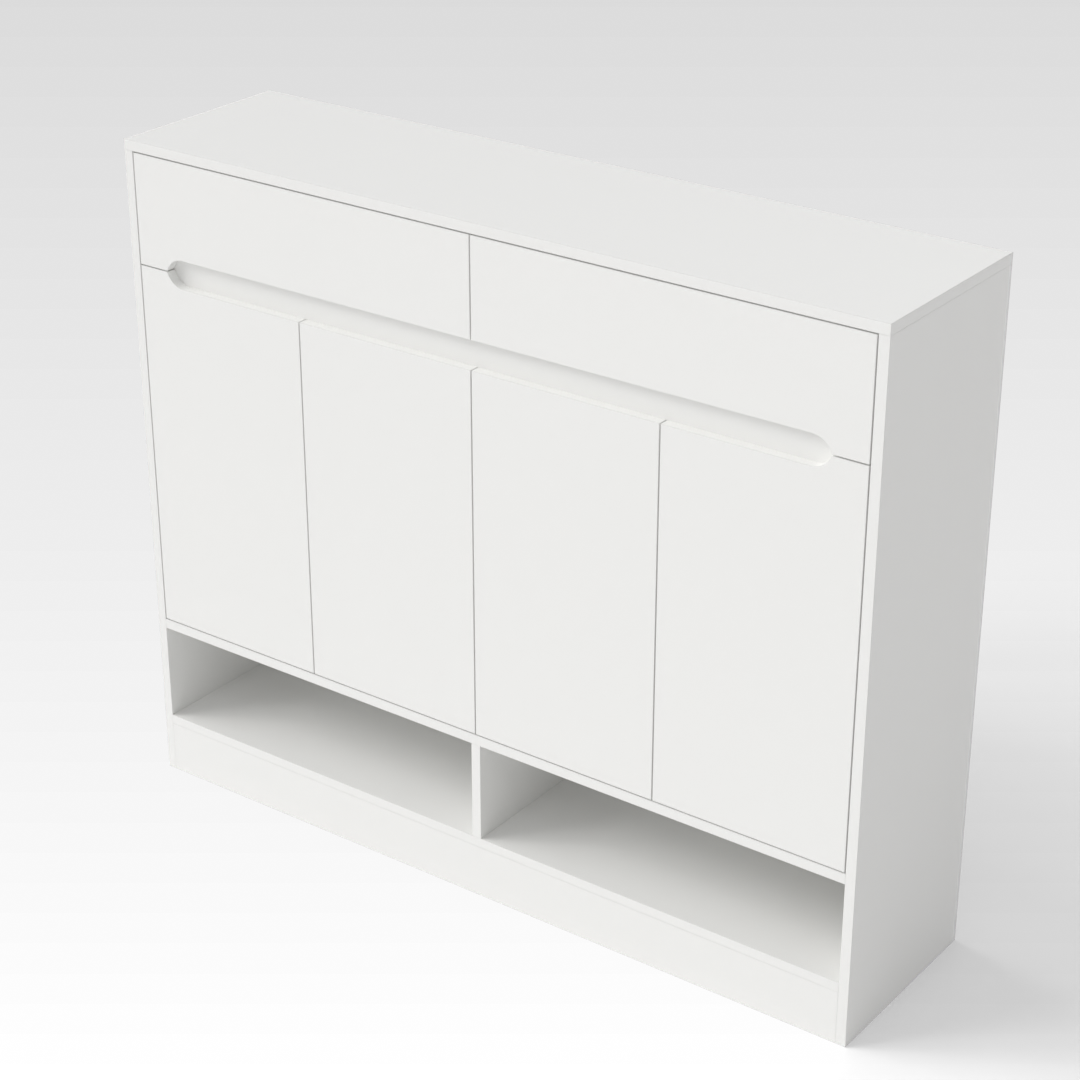 Warm White Shoe Cabinet
