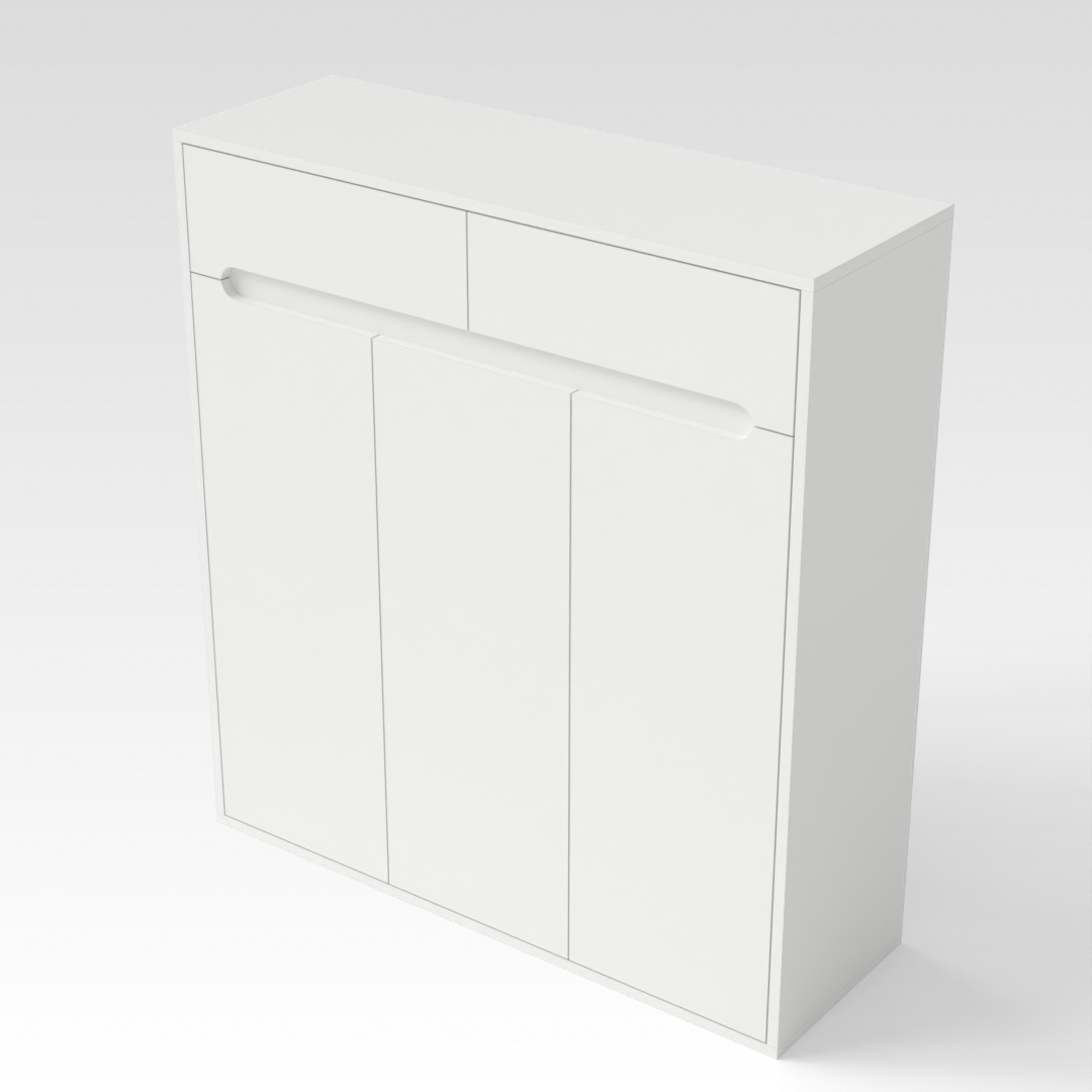 Warm White Shoe Cabinet