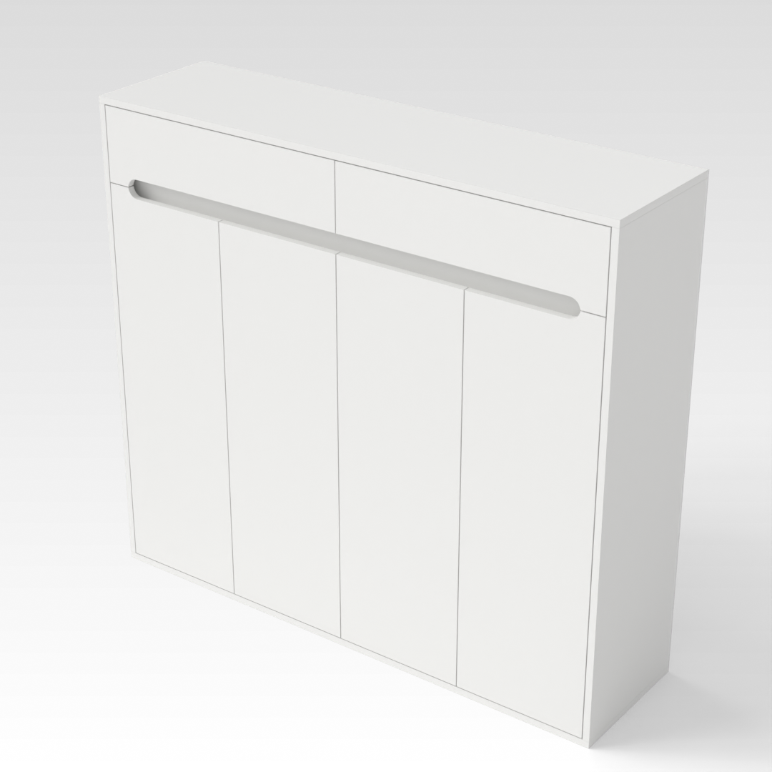Warm White Shoe Cabinet