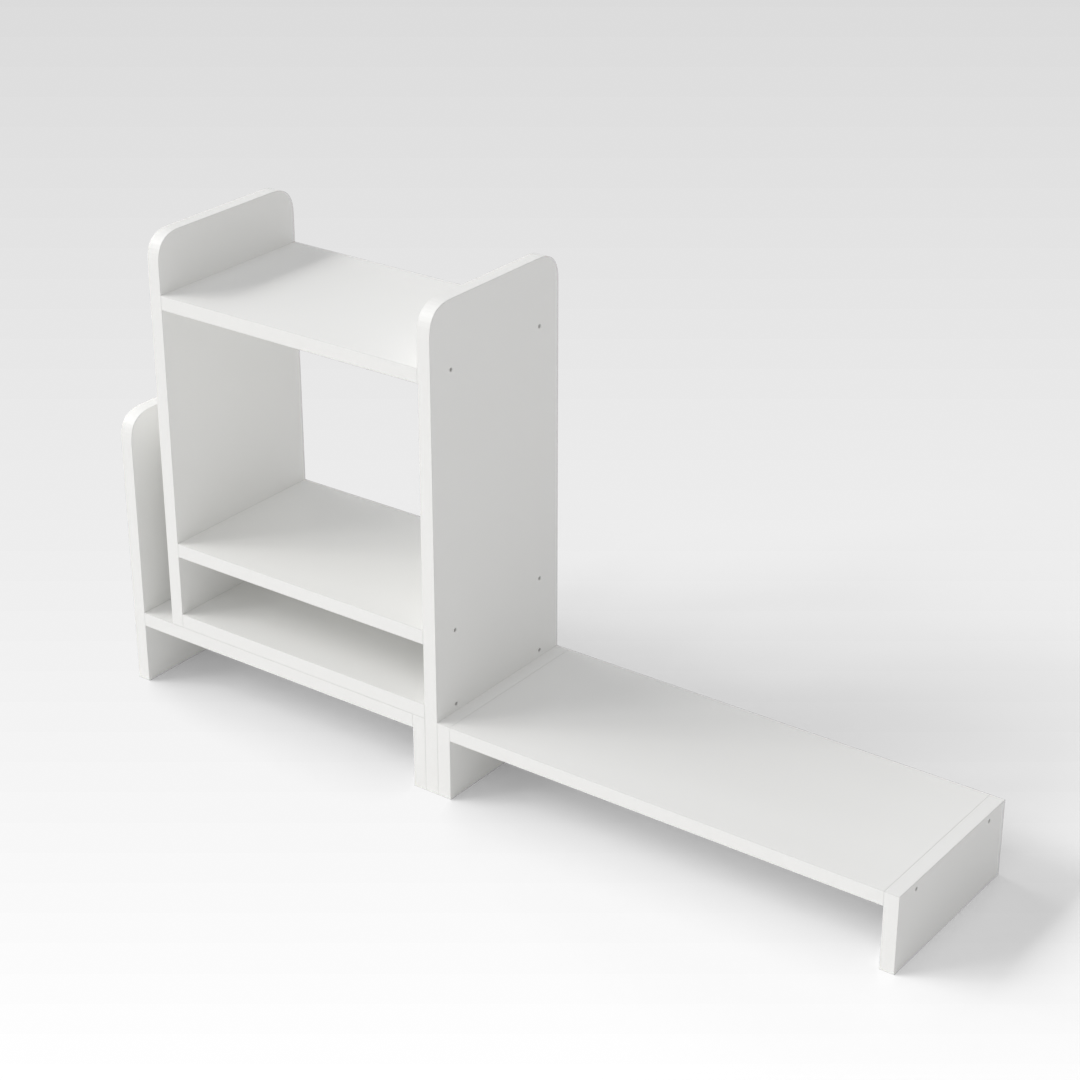 Warm White Desktop Hutch