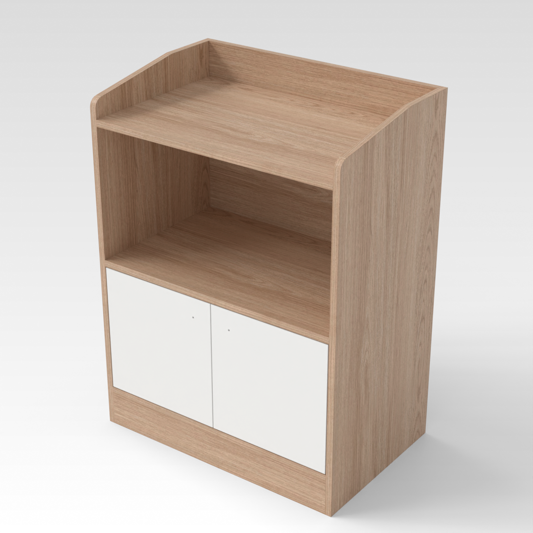 Breeze Natural Wood & Warm White Sideboard