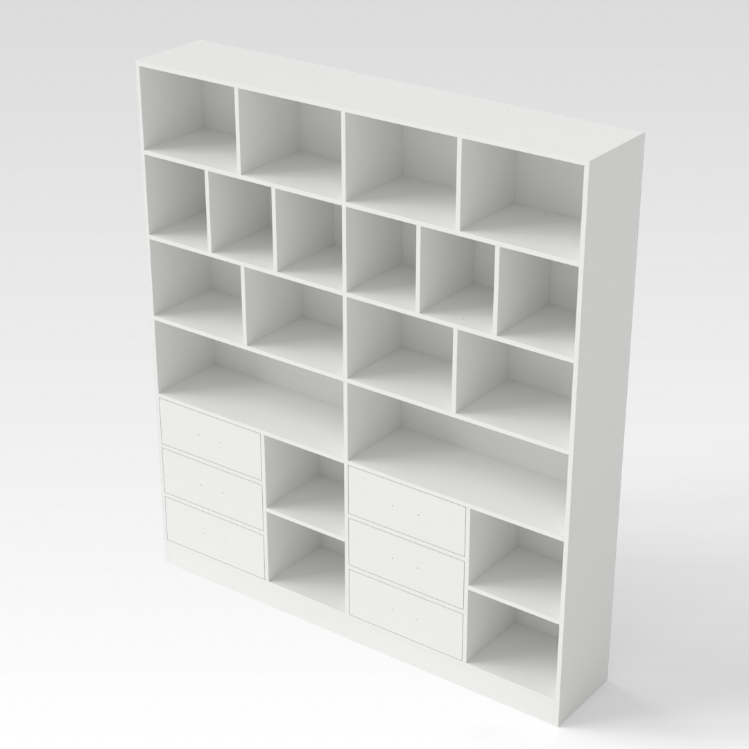 Warm White Bookcase