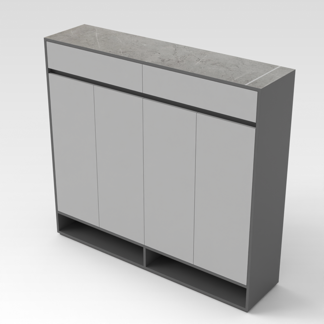 Sky Gray & Light Gray Shoe Cabinet