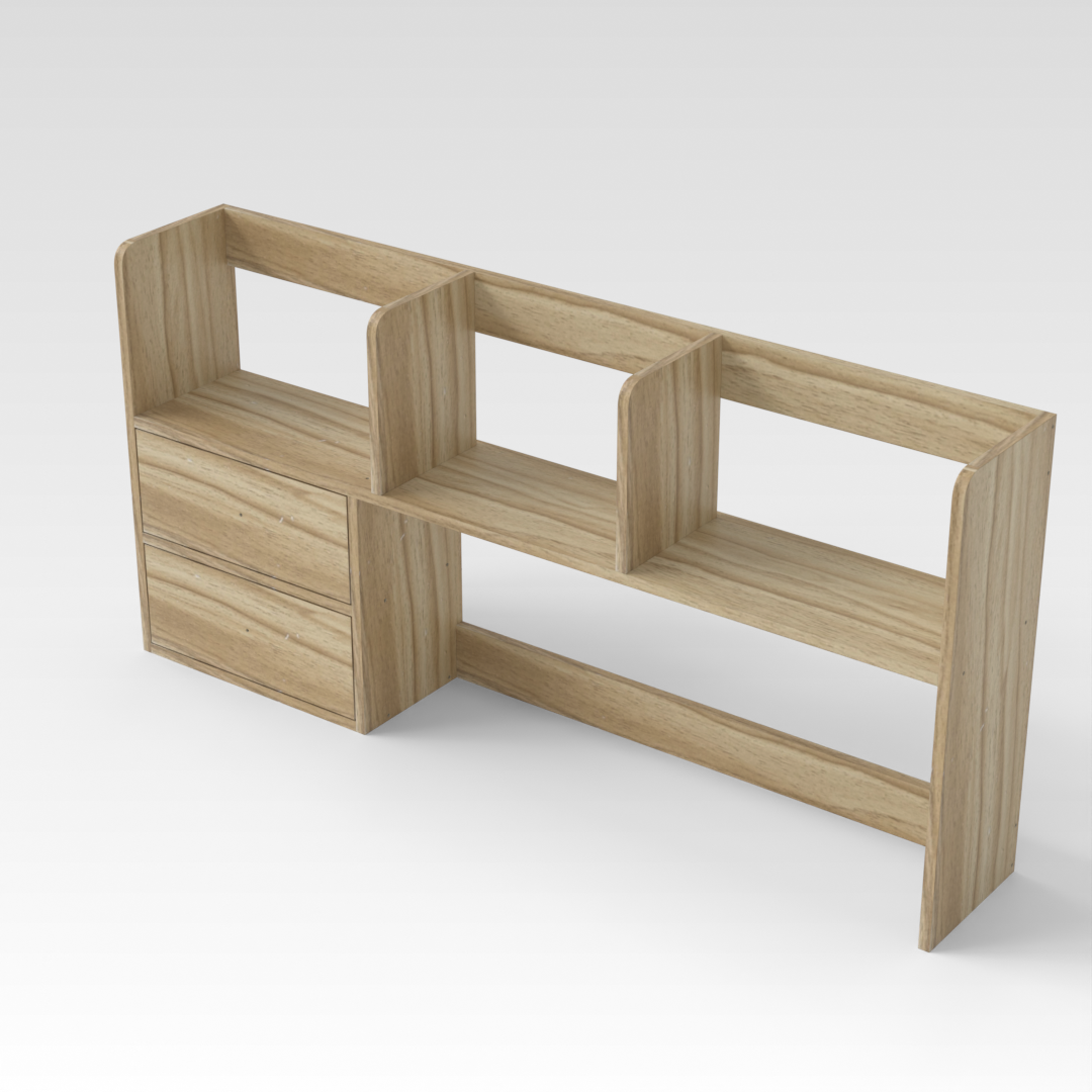 Country Oak Desktop Hutch