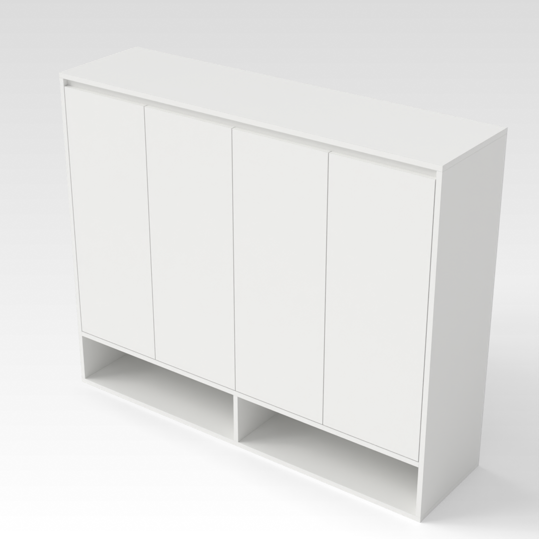 Warm White Shoe Cabinet