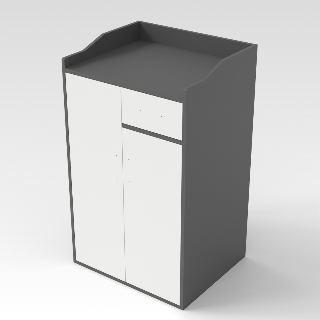 Sky Gray & Warm White Sideboard