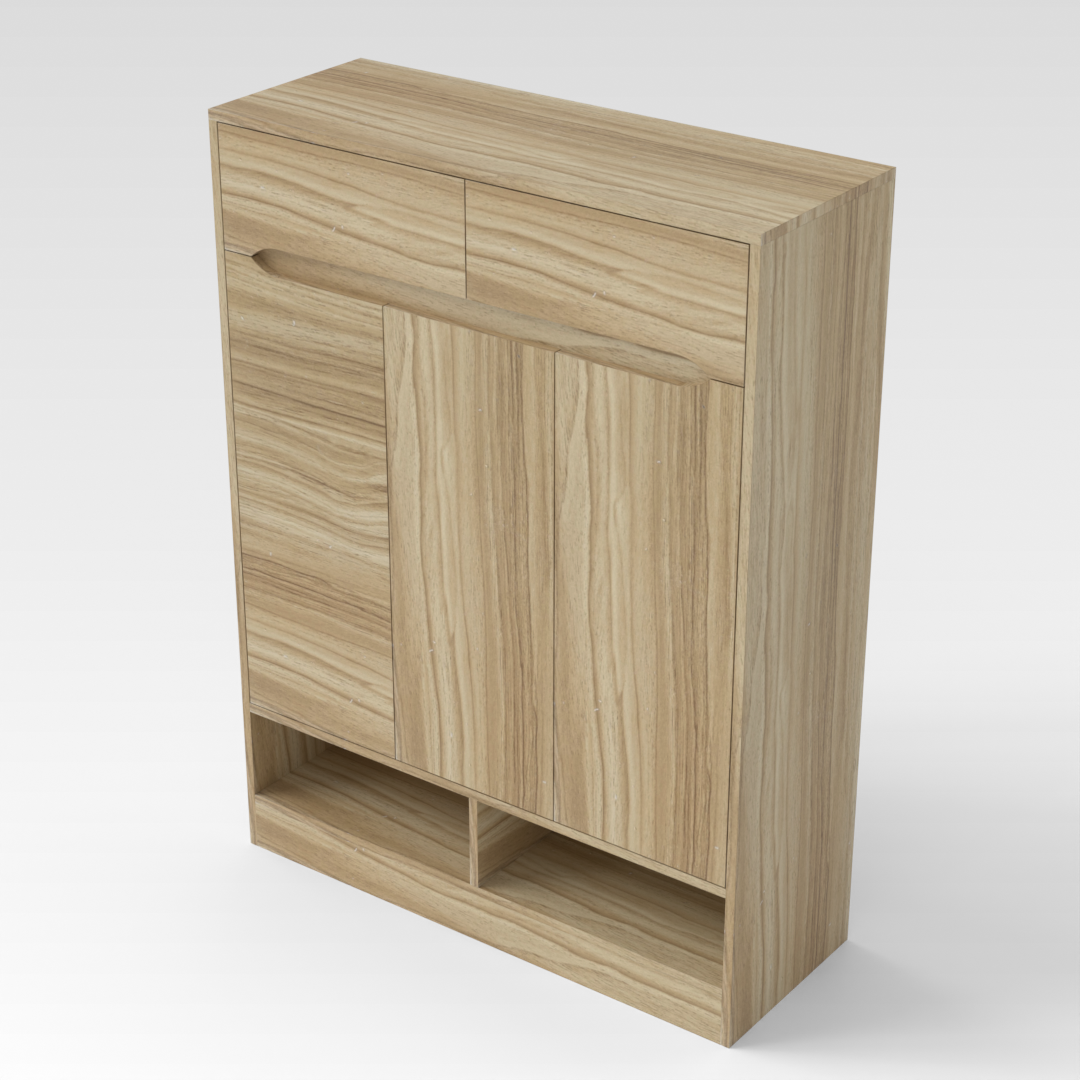 Country Oak Shoe Cabinet
