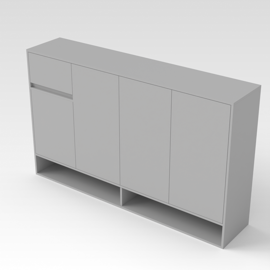 Light Gray Shoe Cabinet