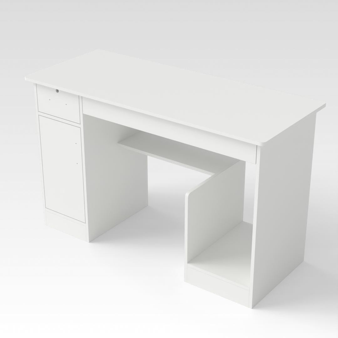 Warm White Computer Desk