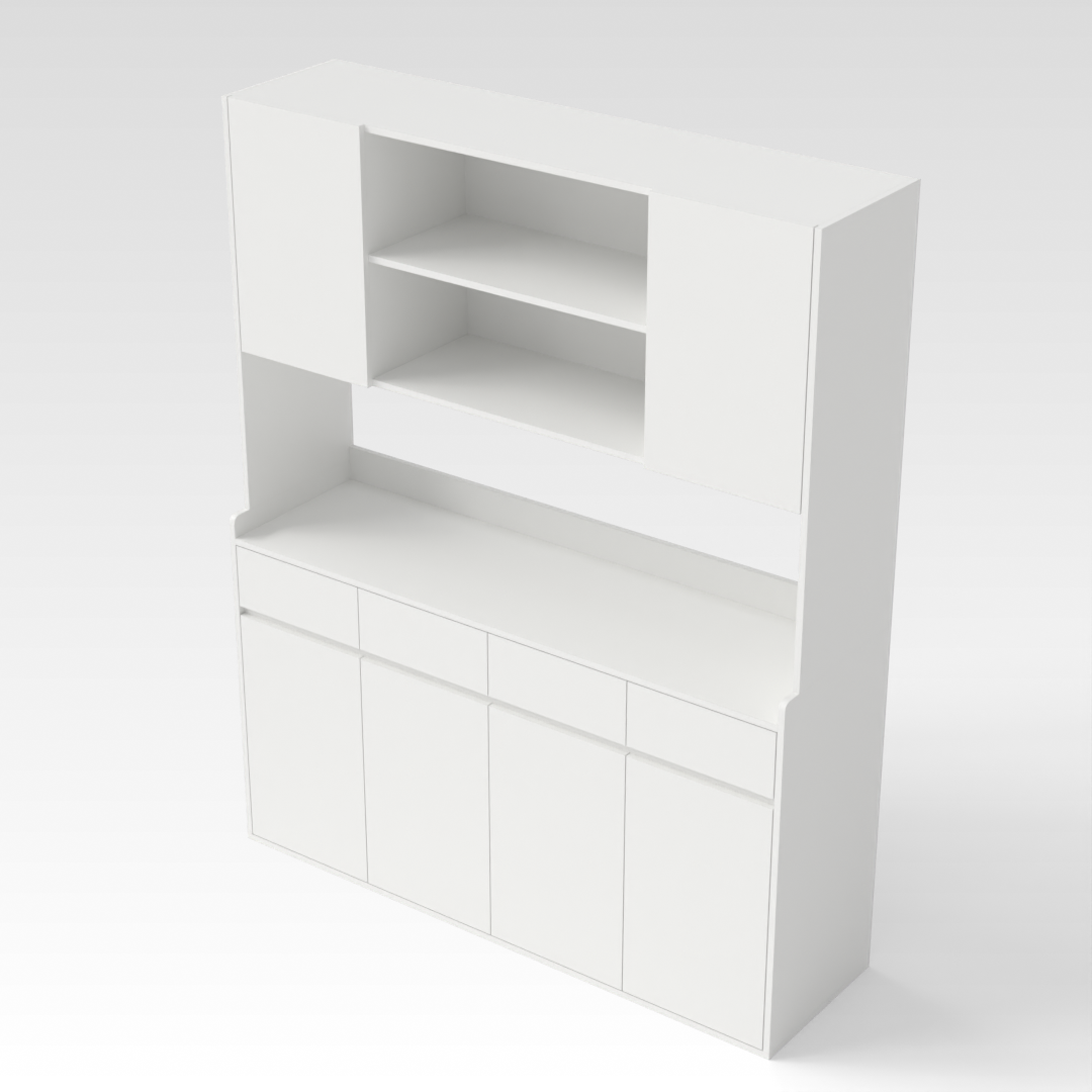 Warm White Kitchen Cabinet