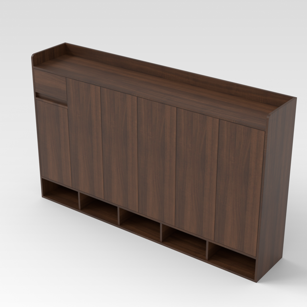 Prairie Oak Shoe Cabinet