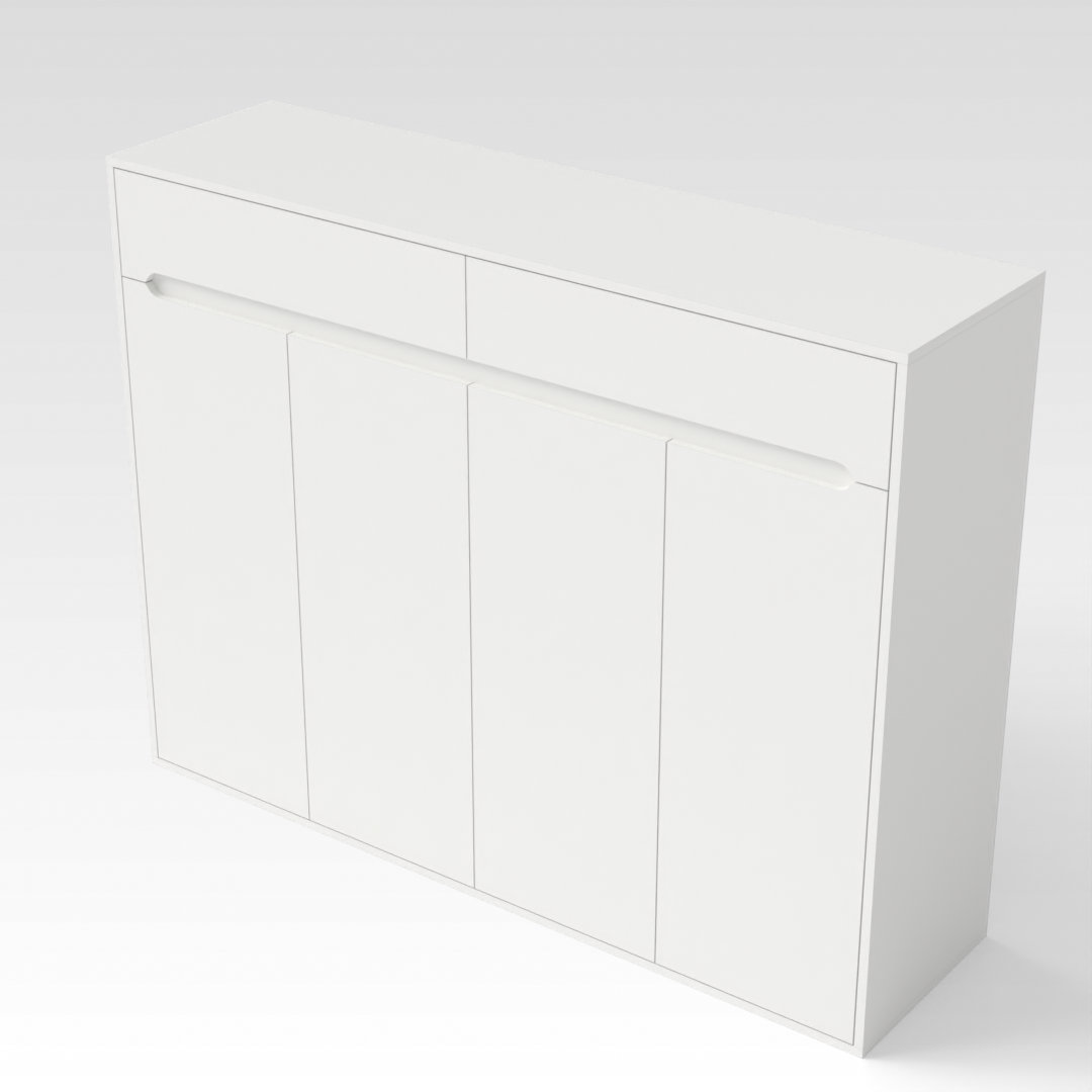 Warm White Shoe Cabinet