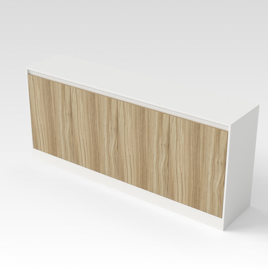 Warm White & Country Oak Sideboard
