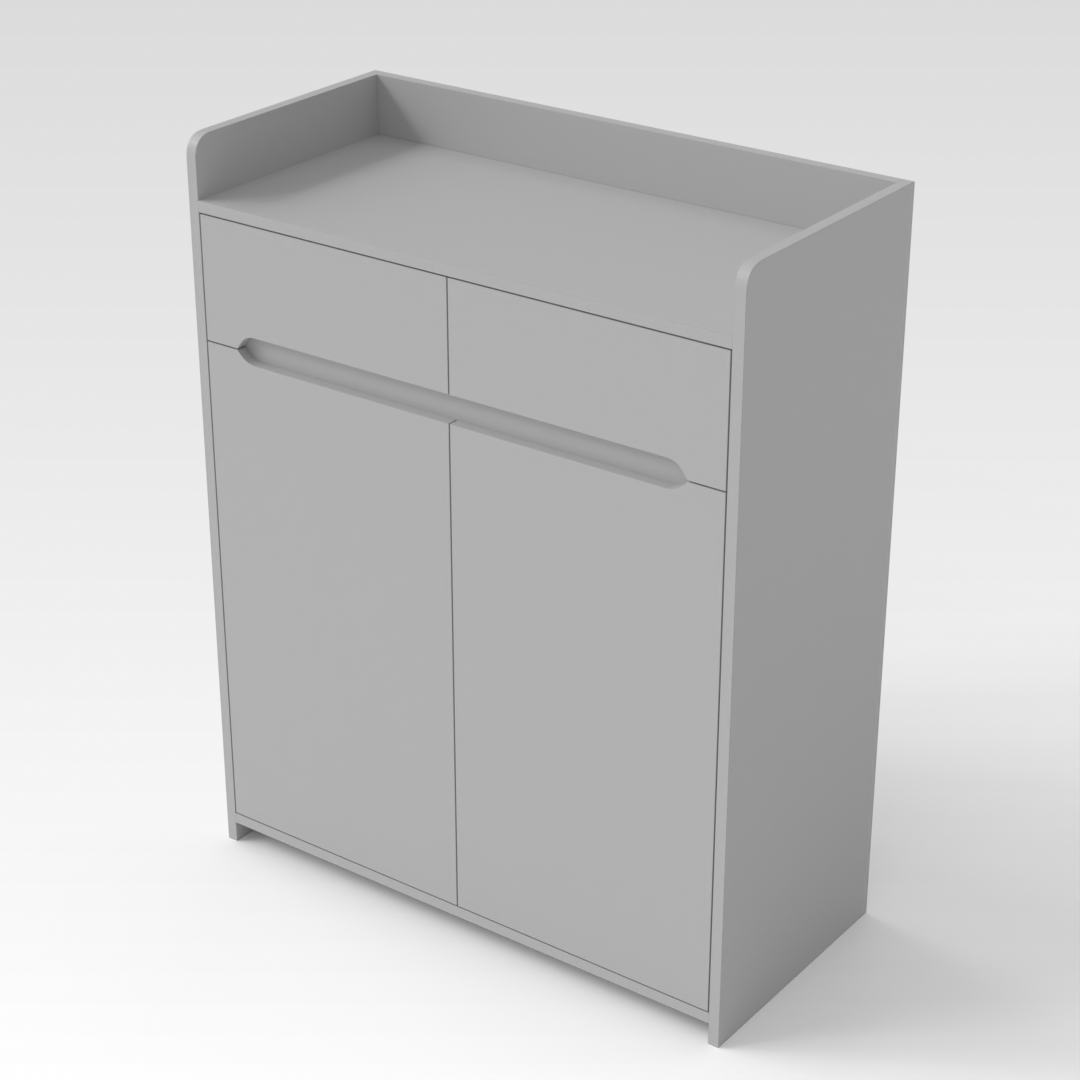 Light Gray Shoe Cabinet
