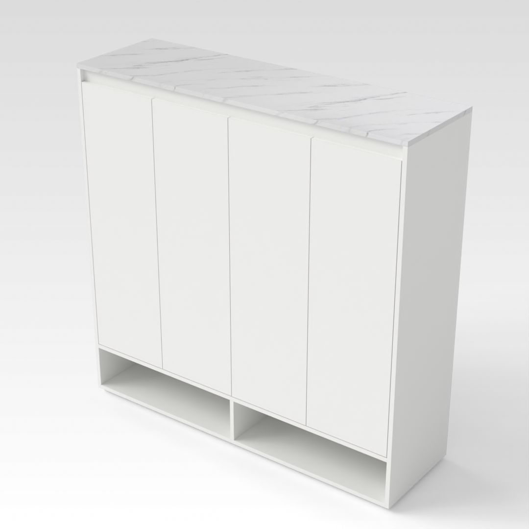Warm White Shoe Cabinet
