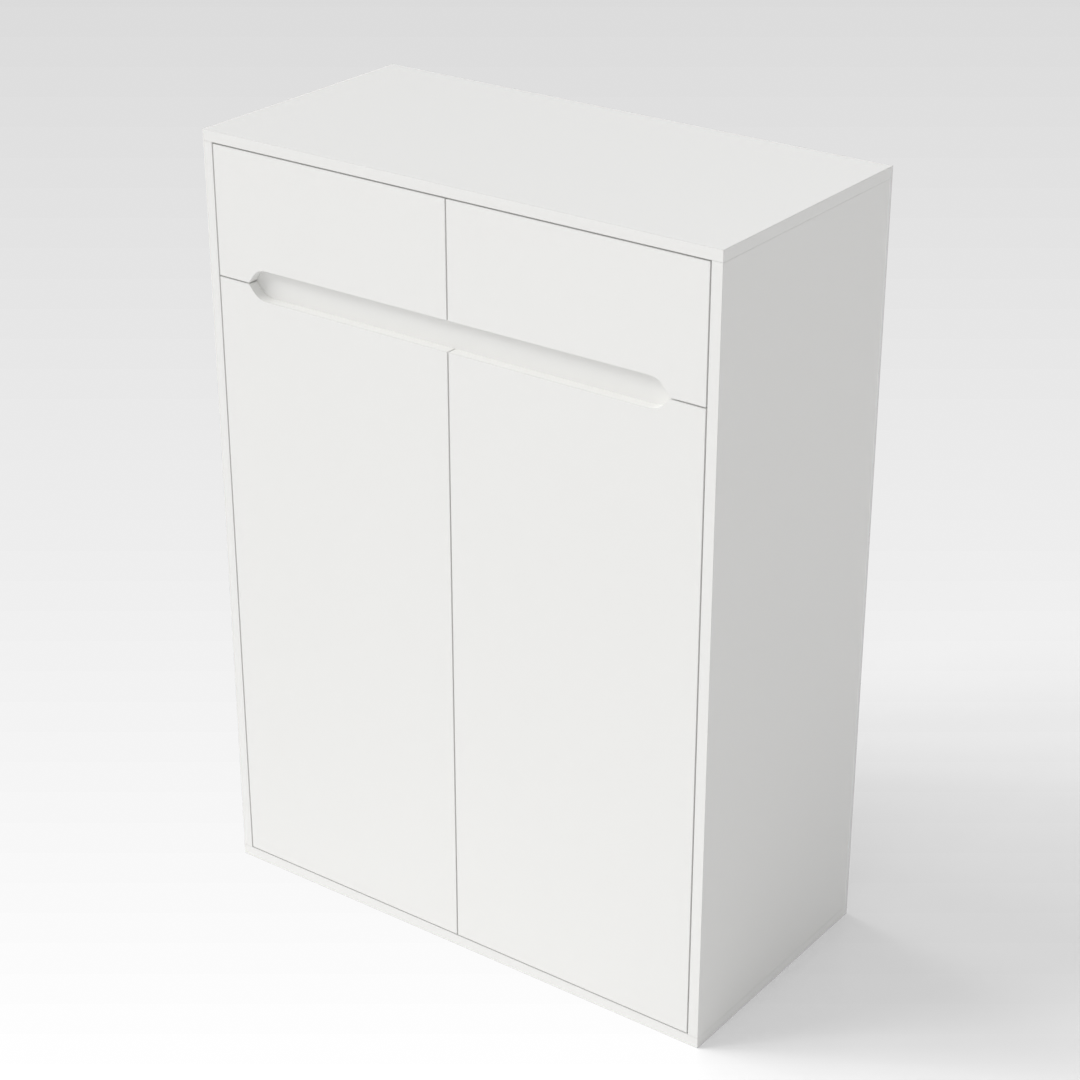 Warm White Shoe Cabinet