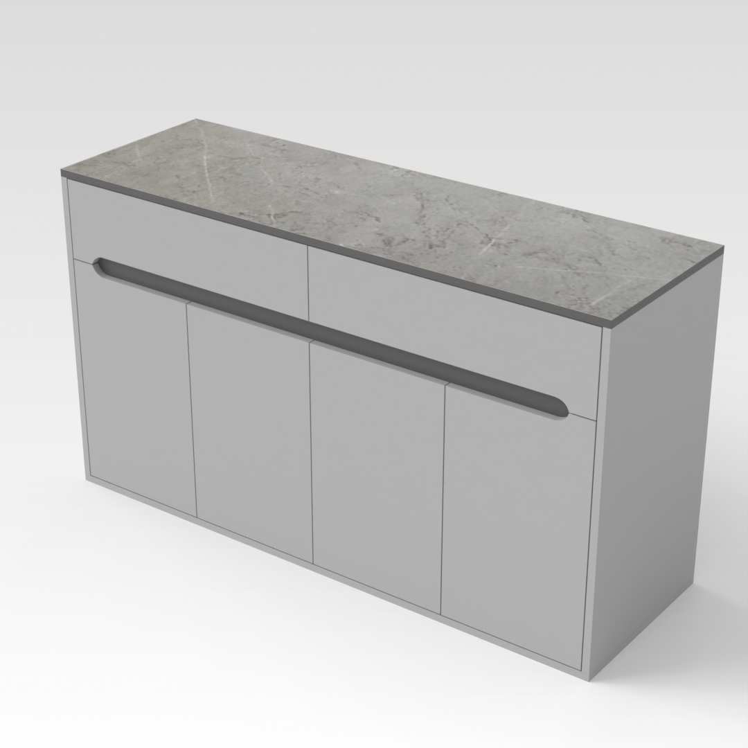 Light Gray & Sky Gray Shoe Cabinet