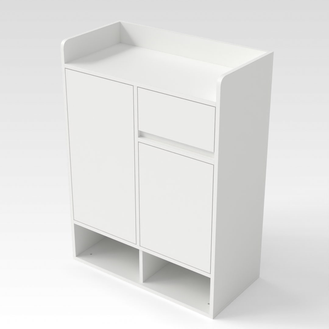 Warm White Shoe Cabinet