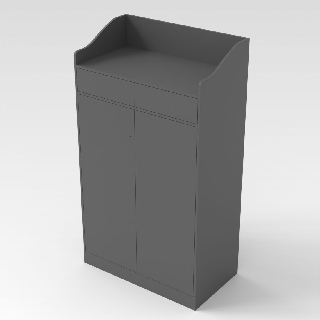 Sky Gray Shoe Cabinet