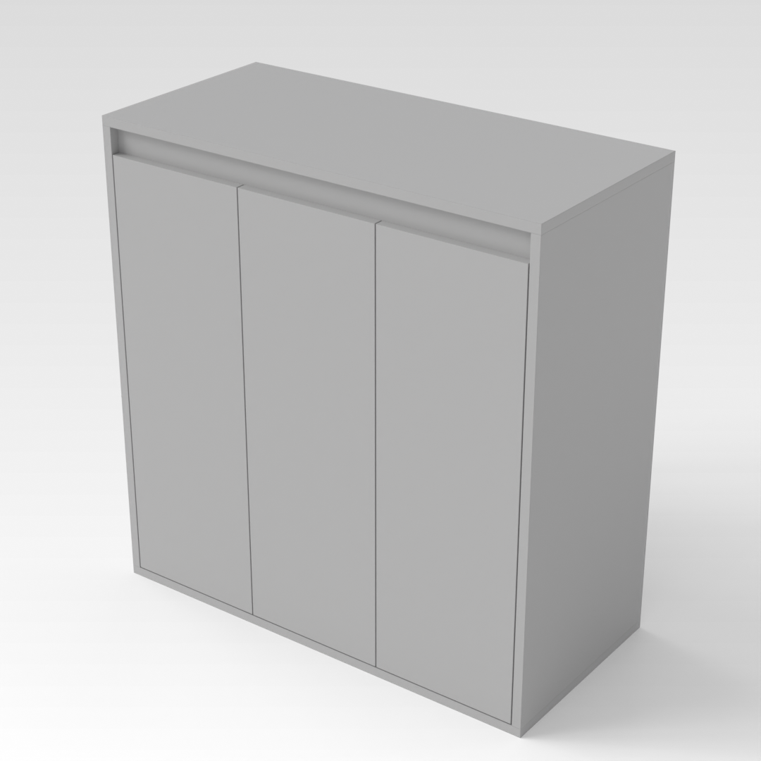 Light Gray Shoe Cabinet