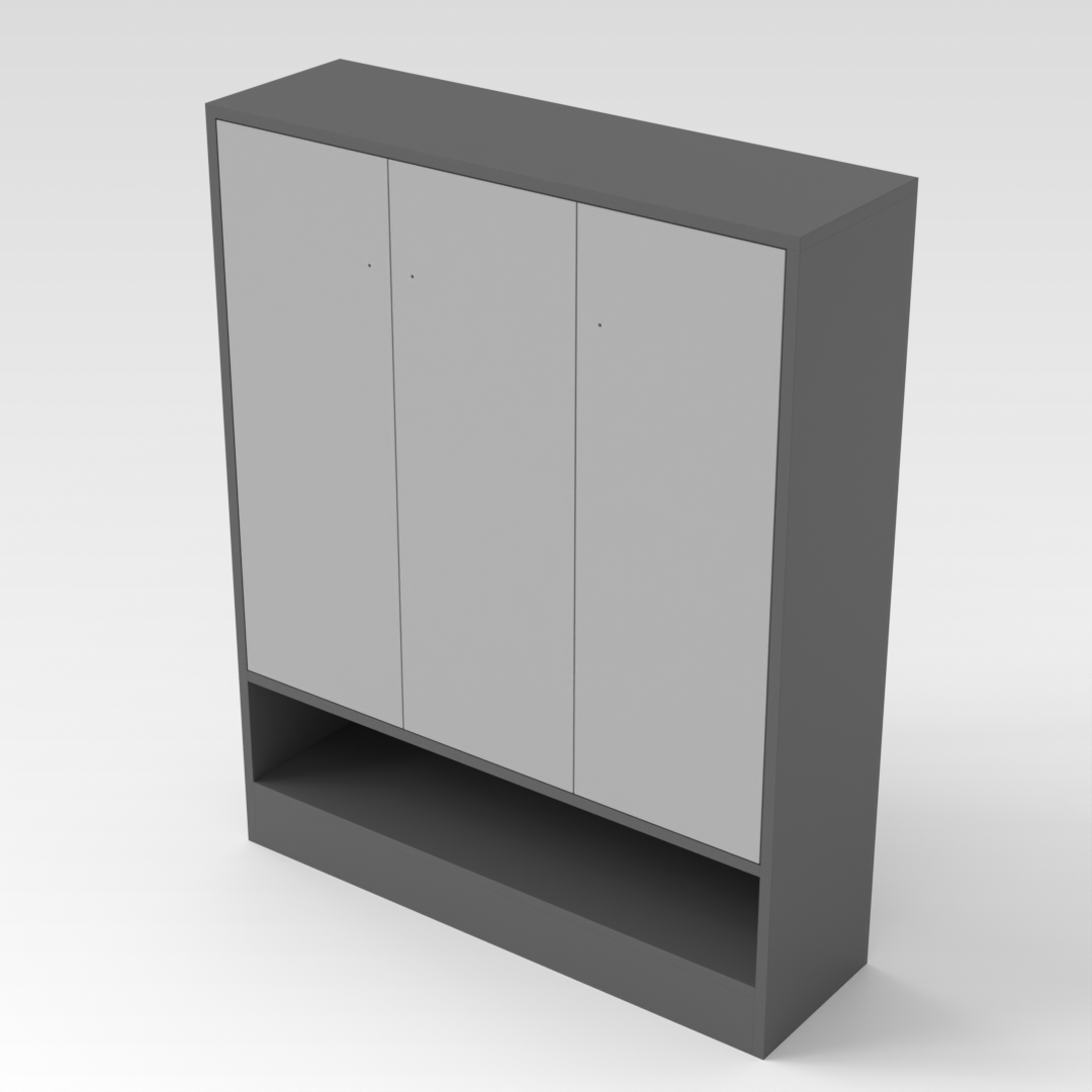 Sky Gray & Light Gray Shoe Cabinet