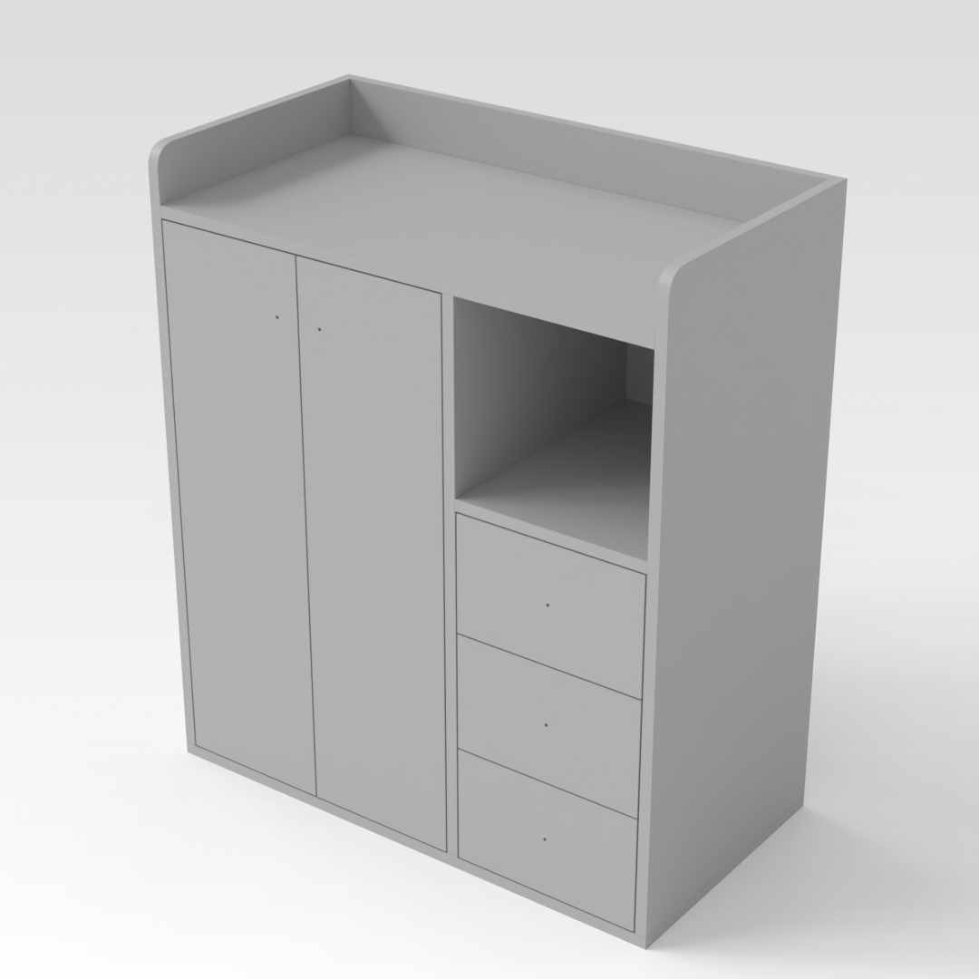 Light Gray Shoe Cabinet
