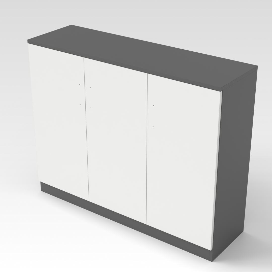 Sky Gray & Warm White Sideboard