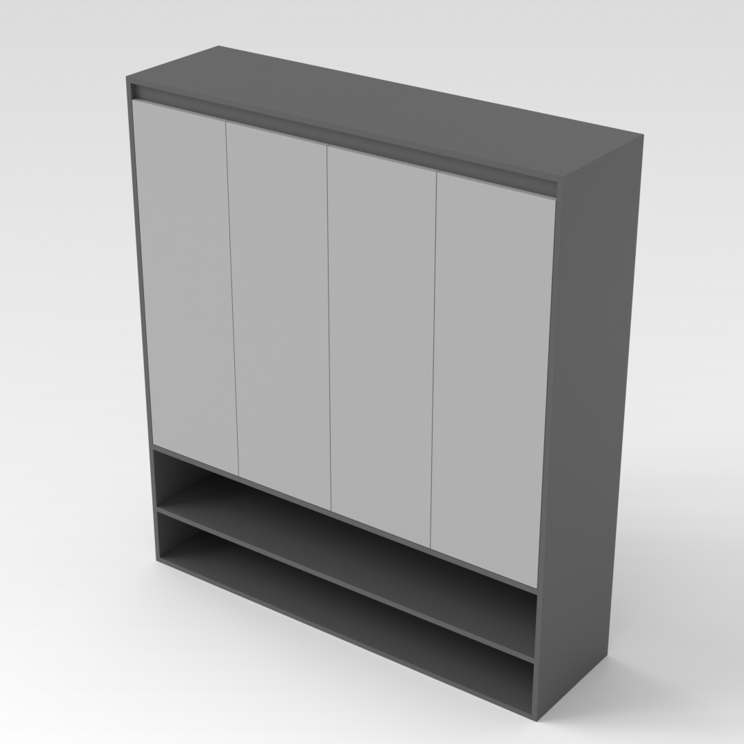 Sky Gray & Light Gray Shoe Cabinet