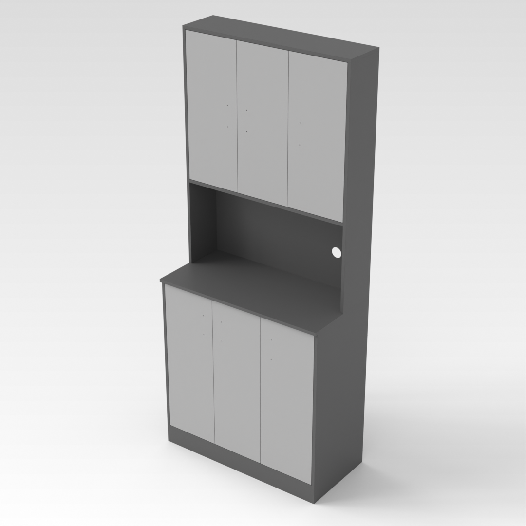 Sky Gray & Light Gray Sideboard