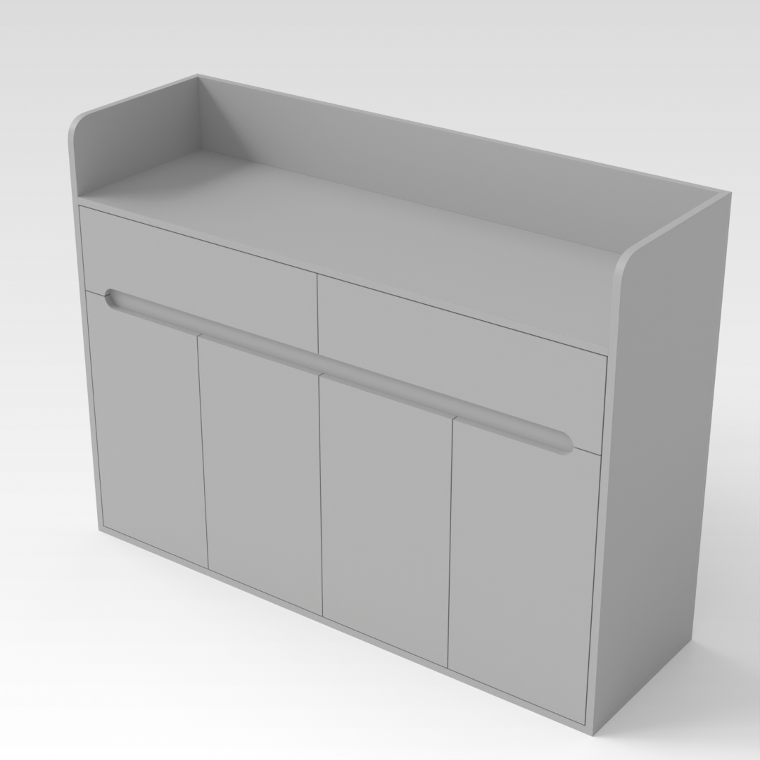 Light Gray Shoe Cabinet