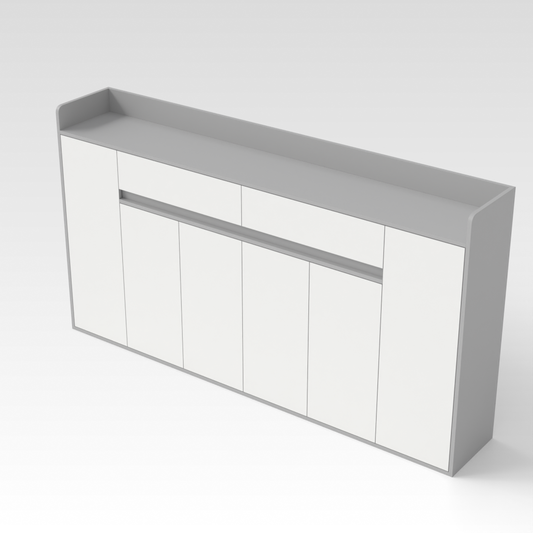 Light Gray Shoe Cabinet