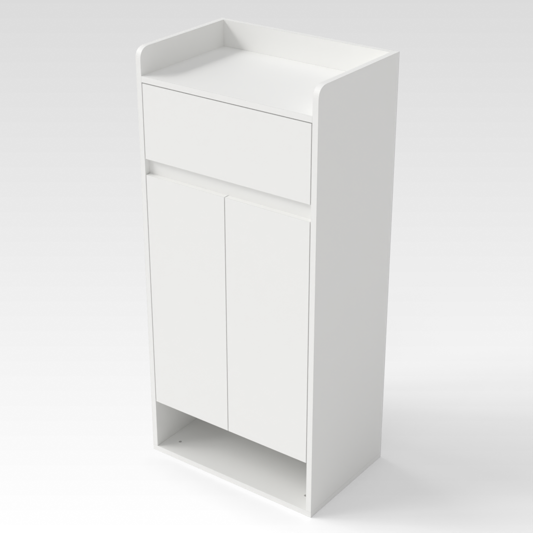 Warm White Shoe Cabinet