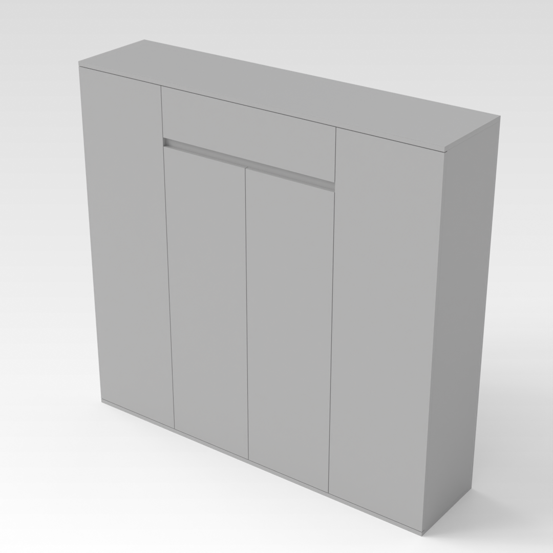 Light Gray Shoe Cabinet