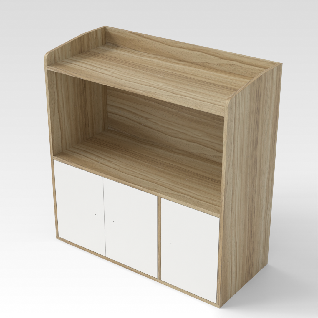 Country Oak & Warm White Sideboard